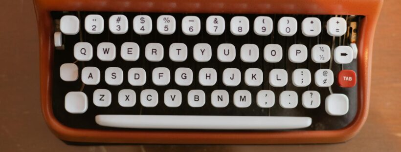 close up of a typewriter